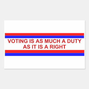 het belang van de stemming rechthoekige sticker