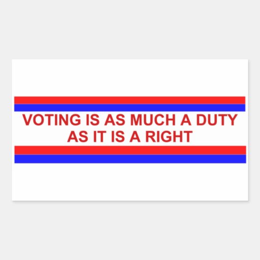 het belang van de stemming rechthoekige sticker (Voorkant)