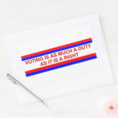 het belang van de stemming rechthoekige sticker (Envelop)