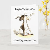 Het belang van een gezond perspectief wenskaart kaart (Gele Bloem)