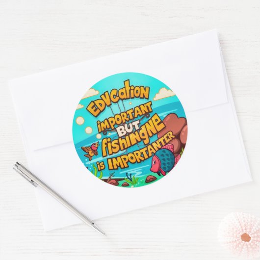 Het belang van Gevist en onderwijs Ronde Sticker (Envelop)