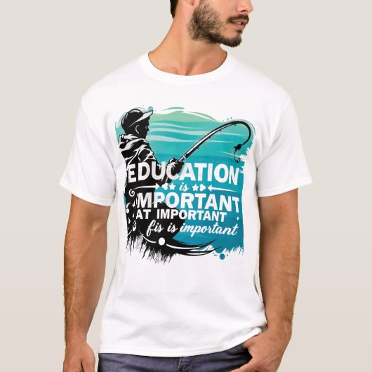 Het belang van onderwijs en vrije tijd t-shirt (Voorkant)