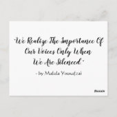 Het belang van onze stemmen briefkaart (Achterkant)