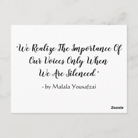 Het belang van onze stemmen briefkaart (Achterkant)