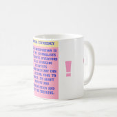 Het belang van woorden bericht kleur roze koffiemok (Voorkant rechts)