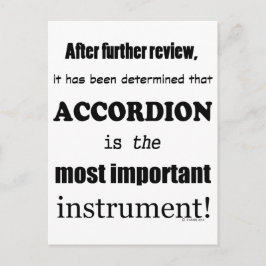 Het belangrijkste accordion-instrument briefkaart