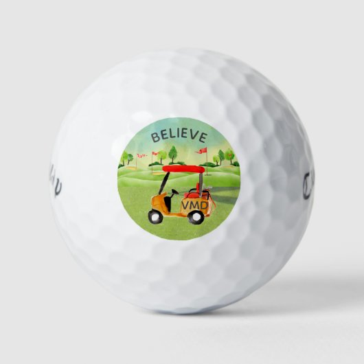Het belangrijkste Cart Greens Monogram Golfballen (Voorkant)