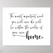 Het belangrijkste Inspirerend van het Werk Poster (Voorkant)