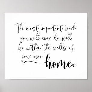 Het belangrijkste Inspirerend van het Werk Poster