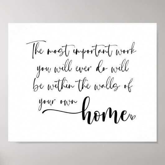 Het belangrijkste Inspirerend van het Werk Poster (Voorkant)