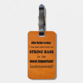 Het belangrijkste Instrument van de Bas van het ko Bagagelabel (Achterkant verticaal)