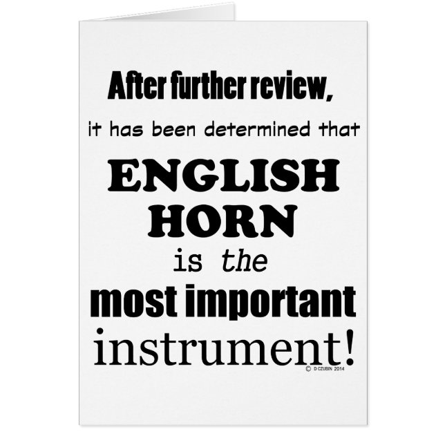 het belangrijkste instrument voor de Engelse horn (Voorkant)