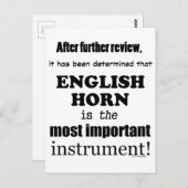 het belangrijkste instrument voor de Engelse horn Briefkaart (Voorkant / Achterkant)