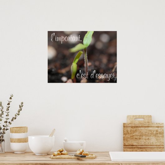 Het belangrijkste is dat we proberen Motivatie Pos Poster (Keuken)