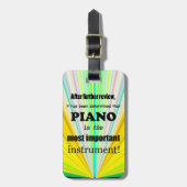 Het belangrijkste Piano-instrument Bagagelabel (Voorkant verticaal)