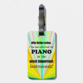 Het belangrijkste Piano-instrument Bagagelabel (Achterkant verticaal)