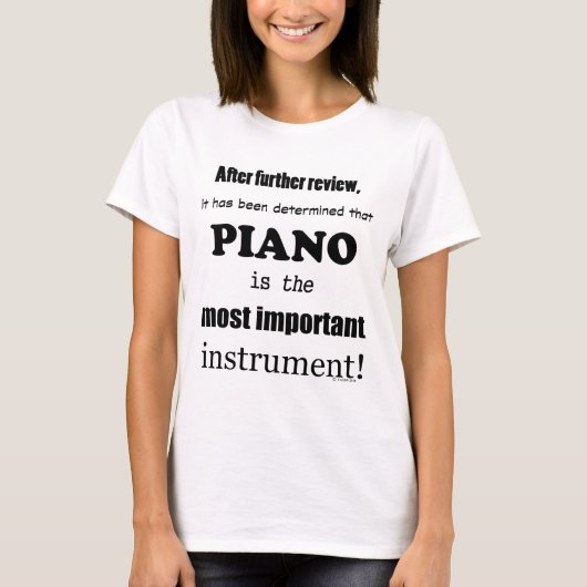Het belangrijkste Piano-instrument T-shirt (Voorkant)