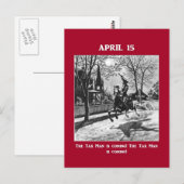 Het belastingMan komt eraan! Briefkaart (Voorkant / Achterkant)