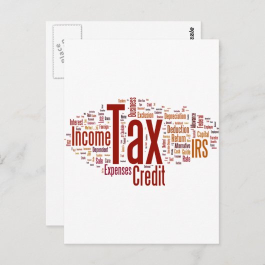 Het belastingseizoen is hier briefkaart (Voorkant / Achterkant)