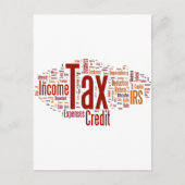 Het belastingseizoen is hier briefkaart (Voorkant)