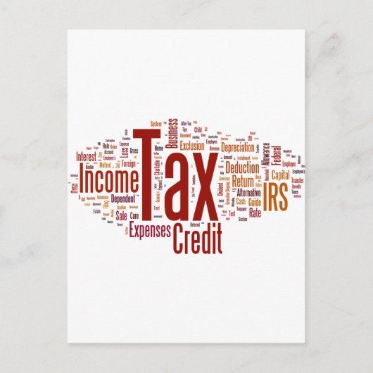 Het belastingseizoen is hier briefkaart (Voorkant)