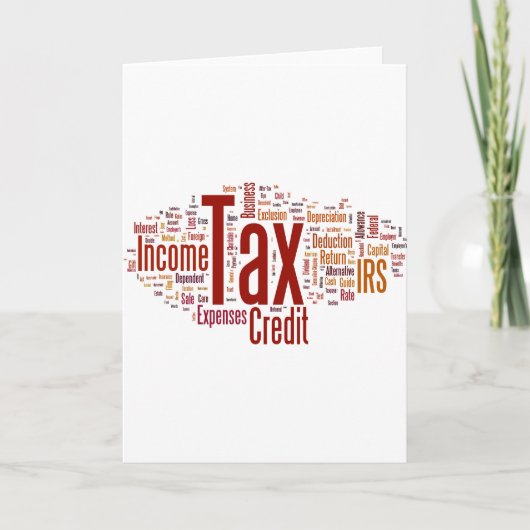 Het belastingseizoen is hier kaart (Voorkant)