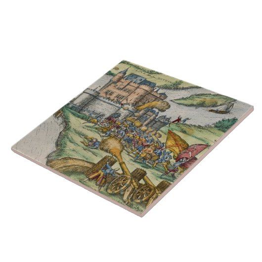 Het beleg van Louvain en het Heroïsme van Harman R Tegeltje (Zijkant)