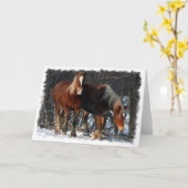 Het Belgische Wenskaart van de Paarden van het Kaart (Gele Bloem)