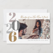 Het bellen in de Foto van het Verloving van het Ni Feestdagenkaart (Voorkant)