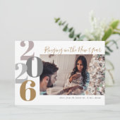 Het bellen in de Foto van het Verloving van het Ni Feestdagenkaart (Staand voorkant)