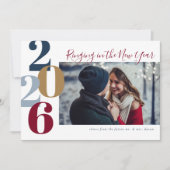 Het bellen in de Foto van het Verloving van het Ni Feestdagenkaart (Voorkant)