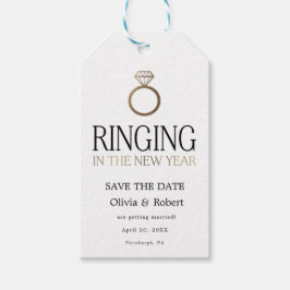 Het bellen in Nieuw Jaar sparen de Datum met Foto Cadeaulabel