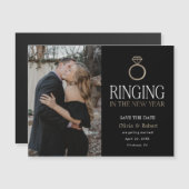 Het bellen in Nieuw Jaar sparen de Magnet van de F (Voorkant / Achterkant)