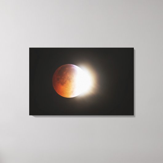 Het benaderen van de Totale Verduistering van de M Canvas Afdruk (Voorkant)