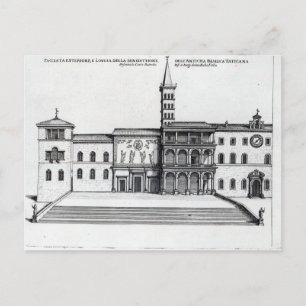 Het Benediction Loggia of the Old Vaticaan Briefkaart