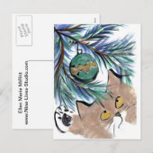 Het bengelen verleiding, het Ornament van Kerstmis Feestdagenkaart (Voorkant / Achterkant)