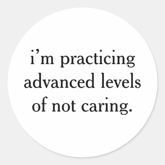 Het beoefenen van geavanceerde niveaus Grappig Sar Ronde Sticker (Voorkant)