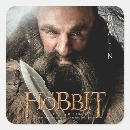 Het beperkte Kunstwerk van de Uitgave: Dwalin Vierkante Sticker (Voorkant)