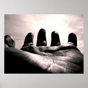 Het bereik overhandigt uit spiritual door liefde t poster