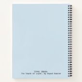 Het bereik van het licht, door Nayad Monroe Notitieboek (Achterkant)