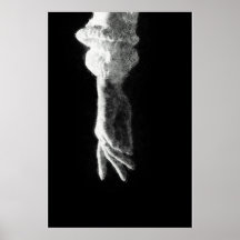 Het bereiken van de hand gloeiende schets kunst