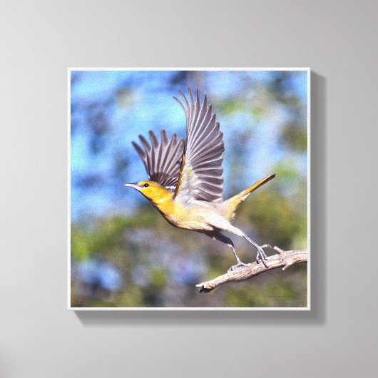 Het bereiken van de hemel canvas afdruk (Voorkant)