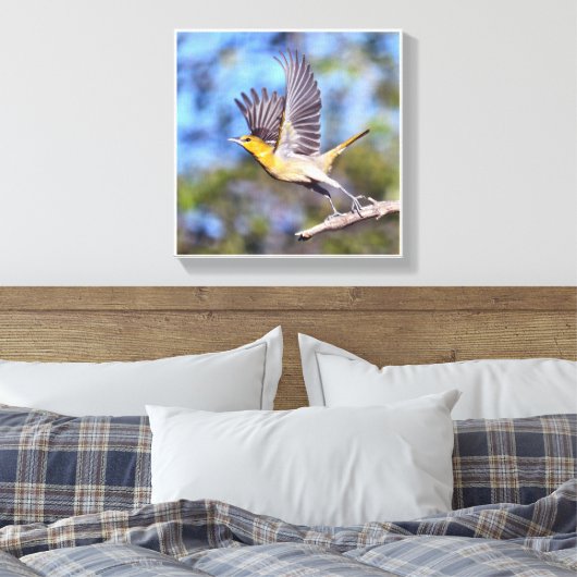 Het bereiken van de hemel canvas afdruk (Insitu (Slaapkamer))