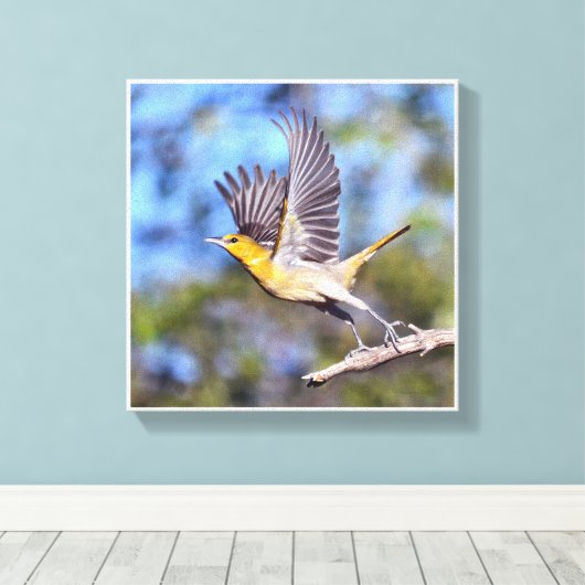 Het bereiken van de hemel canvas afdruk (Insitu (Houten vloer))