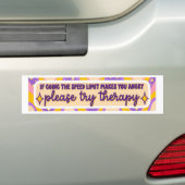 Het bereiken van de snelheidsgrens maakt u boos ge bumpersticker (Op auto)