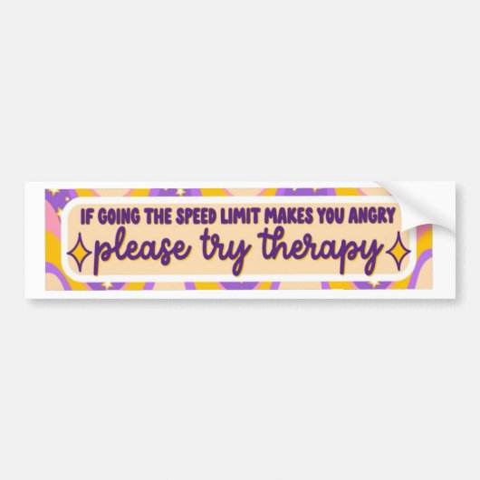Het bereiken van de snelheidsgrens maakt u boos ge bumpersticker (Voorkant)