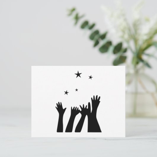 Het bereiken van de sterren briefkaart (Staand voorkant)