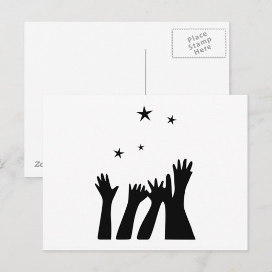 Het bereiken van de sterren briefkaart (Voorkant / Achterkant)