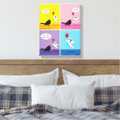 Het bereiken van de tegenovergestelde Goal Comic Canvas Afdruk (Insitu (Slaapkamer))