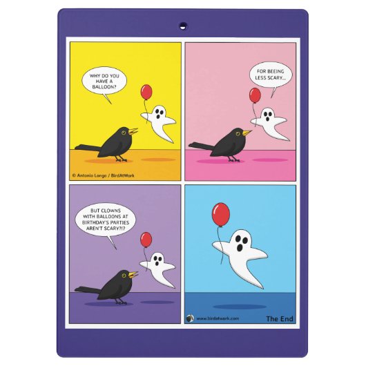 Het bereiken van de tegenovergestelde Goal Comic Klembord (Achterkant)
